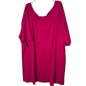 Anne Klein Fuchsia Slouchy Tunic Top 3X